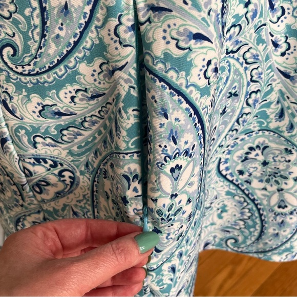 Sigrid Olsen Tennis/Golf Women’s Size Medium Blue Paisley Dress Zip Pockets - Picture 3 of 9